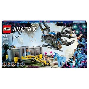Lego avatar montagne fluttuanti: sito 26 e samson rda, 5 minifigure ed elicottero giocattolo