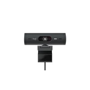Logitech brio 505 webcam full hd 4 mp correzione automatica dell`illuminazione inquadratura automatica 2 microfoni con riduzione del rumore msft teams google meet zoom graphite