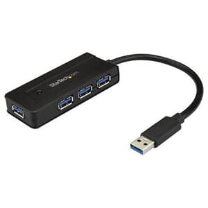 Startech hub usb 3.0 a 4 porte mini hub usb con porta di ricarica include adattatore di alimentazione