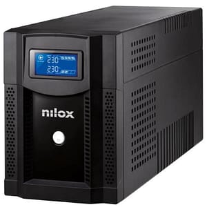 Nilox nxgclisw3k2x9v2 ups premium line interactive sinewave lcd 3000va 2.100w 4 prese ups line interactive ad onda sinusoidale perfetta protegge piccole reti workstation computer e periferiche da blackout nero