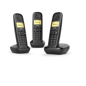 Gigaset a170 trio cordless dect + 2 aggiuntivi colore nero
