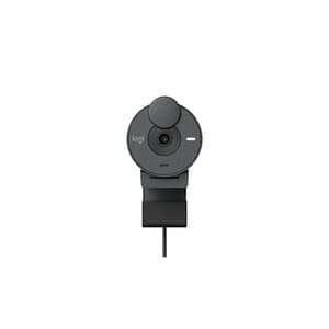 Logitech brio 305 webcam full hd 2mp con correzione dell`illuminazione microfoni con riduzione del rumore copriobiettivo usb-c compatibile con microsoft teams zoom google meet grafite
