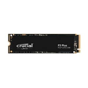 Crucial ct1000p3pssd8 p3 plus ssd m.2 1.000gb 2280 pcie 4.0 3d nand nvme fino a 5000mb/s black