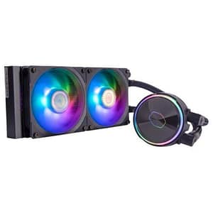 Cooler master masterliquid pl240 flux sistema di raffreddamento a liquido aio per cpu 2 ventole 120mm radiatore 240 mm controller rgb indirizzabile gen2 – supporta amd e intel