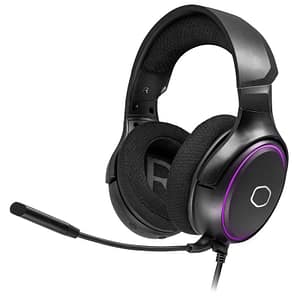 Cooler master mh650 rgb cuffia gaming con suono surround virtuale 7.1 usb microfono ultra-clear boom colore nero