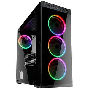 Kolink horizon rgb -case rgb gaming mid-tower atx con pannelli in vetro temperato