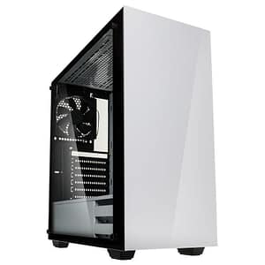 Kolink stronghold case mid-tower atx bianco per pc con pannello laterale in vetro temperato