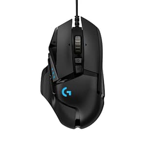 Logitech g502 mouse gaming hero prestazioni elevate sensore hero 25k 25600 dpi rgb pesi regolabili 11 pulsanti programmabili memoria integrata per pc/mac/laptop nero