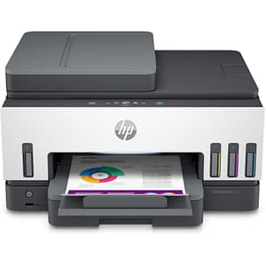 Hp smart tank 7605 stampante multifunzione ink jet a colori a4 wi-fi usb 15ppm 4800 x 1200