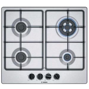 Bosch pgp6b5b85 piano cottura a gas 4 fuochi piano in acciaio inox grigio