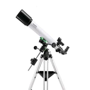 Sky watcher starquest 70r telescopio obbiettivo 70 mm focale 700 mm treppiede incluso bianco nero