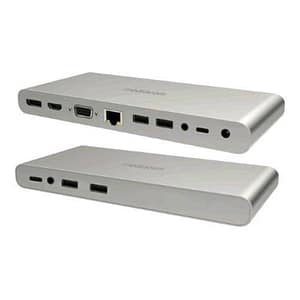 Mediacom md-c321 docking station power delivery 100w 4 x usb-a 3.0 – 1 x usb 100 w – 1 x hdmi – 1 x rj-45 gigabit ethernet – 1 x displayport – 1 x vga 15 pin – 1 x jack 3.5mm cuffie/microfono