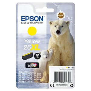 Epson 26xl 9.7 ml misura xl giallo originale blister cartuccia dinchiostro per expression premium xp-510, 520, 600, 605, 610, 615, 620, 625, 700, 710, 720, 800, 810, 820