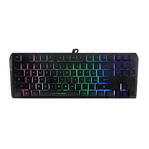 Noua cosmo tastiera gaming qwerty usb plug e play multimediale 87 tasti switch semi-meccanica retroilluminazione rgb arcobaleno 19 tasti anti-ghosting layout italia