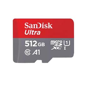 Sandisk ultra microsdxc 512gb a1 / uhs class 1 / class10 adattatore da microsdxc a sd in dotazione