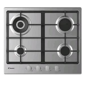 Candy chg6br4wx piano cottura ad incasso a gas in acciaio inox 4 fuochi larghezza 60 cm grigio