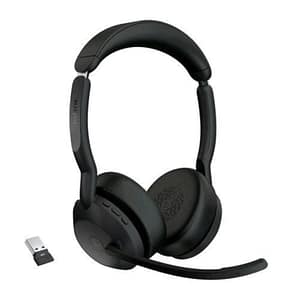 Jabra evolve2 55 cuffie con microfono on-ear wireless bluetooth senza fili eliminazione rumore attivata jabra air comfort nero