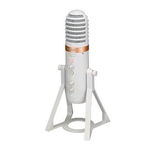 Yamaha ag01 microfono a condensatore usb per streaming live registrazione e riproduzione audio ad alta risoluzione per windows mac ios e android bianco