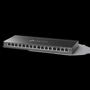 Tp-link tl-sg116p v1 switch non gestito – 16 x 10/100/1000 (poe+) – poe+ (120 w) desktop nero