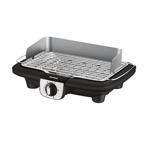 Tefal bg90a810 easy grill bistecchiera elettrica da tavolo 2.300 w temostato regolabile vassoio di raccolta 37×23,5cm in acciaio
