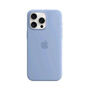 Apple iphone 15 pro max custodia magsafe in silicone winter blue