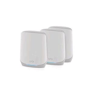 Netgear orbi rbk 763s sistema mesh da interno wi-fi 6 tripla banda 2.4-5-5 ghz 3 pz white