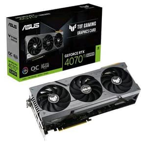 Asus tuf gaming tuf-rtx4070tis-o16g-gaming nvidia geforce rtx 4070 ti super 16gb gddr6x triple fan pci express 4.0 2 x hdmi 3 x displayport