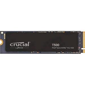 Micron t500 ssd 1.000gb m.2 nvme pci express 4.0 tlc lettura 7300 mb/s scrittura 6800 mb/s