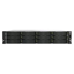 Qnap ts-h1277axu-rp nas chassis rack 2u amd ryzen 7 7000 5.3ghz ram 32gb-12 bay hdd/ssd sata ii/iii 2.5/3.5 2 slot sfp+ 6 porte lan rj-45 black