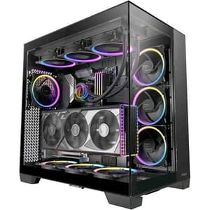 Antec c8 case full tower panneli laterali e frontale in vetro temperato e-atx/atx/itx/matx nero