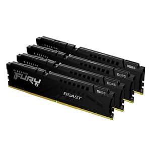 Kingston fury beast black xmp kit memoria ram 4x32gb tot 128gb 5.200mhz tipologia dimm tecnologia ddr5 cas 40