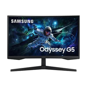 Samsung monitor gaming odyssey g5 (s27cg552), curvo (1000r), 27“, 2560×1440 (wqhd 2k), hdr10, va, 165 hz, 1 ms (mprt), freesync, hdmi, display port, ingresso audio, flicker free, eye saver mode