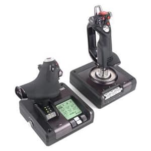 Logitech saitek pro flight x52 pro flight system joystick e acceleratore cablato per pc