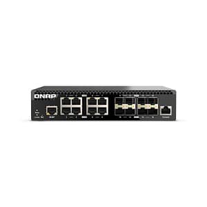 Qnap qsw-m3216r-8s8t switch gestito 8 x 100-1000-2.5g-5g-10gbase-t 8 x 10gb ethernet sfp montabile su rack