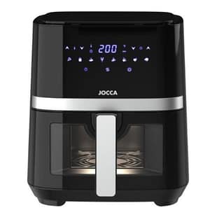 Jocca friggitrice aria 1450w 5 lt con finestra schermo led touch screen 8 programmi nero