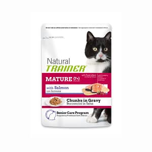 Trainer Natural Mature Umido al Salmone in Busta per Gatti 85gr