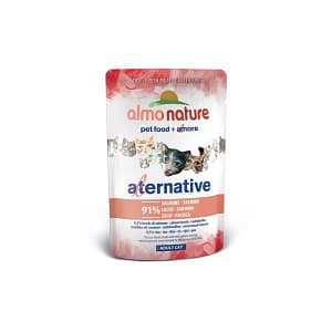 Almo Nature Gatto Alternative Salmone per Gatti 55gr Peso Confezione 55 g – KIT 12x