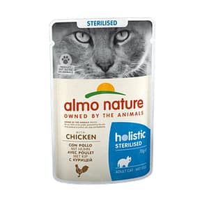 Almo Nature Sterilised con Pollo per Gatti 70gr Peso Confezione 70 g – KIT 6x
