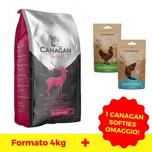 Canagan Country Game per Gatti Peso Confezione 4 KG + 1 SNACK OMAGGIO!