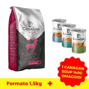 Canagan Country Game per Gatti Peso Confezione 1.5 KG + 1 SOUP OMAGGIO!