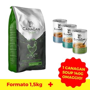 Canagan Free Range Chicken per Gatti Peso Confezione 1.5 KG + 1 SOUP OMAGGIO!