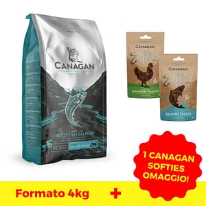 Canagan Scottish Salmon per Gatti Peso Confezione 4 KG + 1 SNACK OMAGGIO!