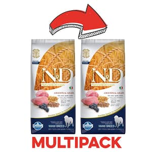 Farmina N&D Low Grain Adult Maxi Agnello e Mirtillo Peso Confezione 12 Kg – PROMO 2x (*)