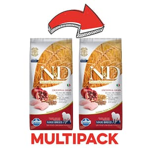 Farmina N&D Low Grain Adult Maxi Pollo e Melograno Peso Confezione 12 Kg – PROMO 2x (*)