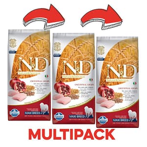 Farmina N&D Low Grain Adult Maxi Pollo e Melograno Peso Confezione 12 Kg – PROMO 3x  (*)