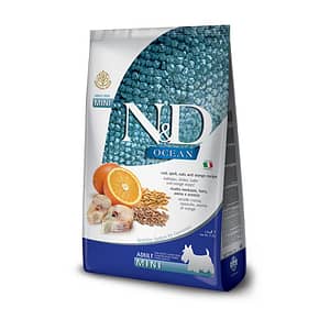 Farmina N&D Low Grain Adult Mini Merluzzo e Arancia Peso Confezione 2.5 Kg