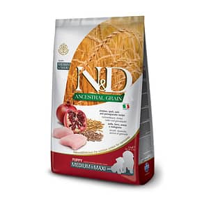 Farmina N&D Low Grain Puppy Medium Maxi Pollo e Melograno Peso Confezione 2.5 Kg