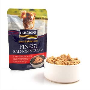 Fish4Dogs Finest Mousse al Salmone per Cani 100gr Peso Confezione 100 g – KIT 6x