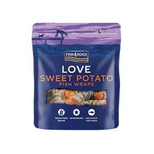 Fish4Dogs Love Sweet Potato Fish Wraps Peso Confezione 100 g