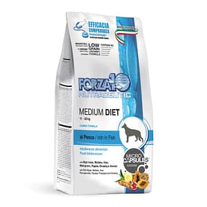 Forza10 Medium Diet Low Grain al Pesce Peso Confezione 1.5 Kg